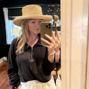 Woven Straw Sun Hat - Natural Straw